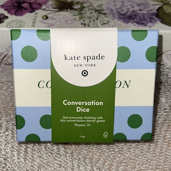 kate spade x Target Coversation Dice 2+ Player Game Incl 2 Dice & Glass Timer - Picture 7 of 15